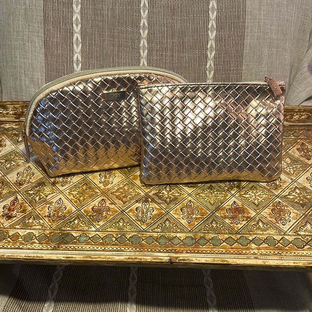 Elegant Gold Woven Bag Set
